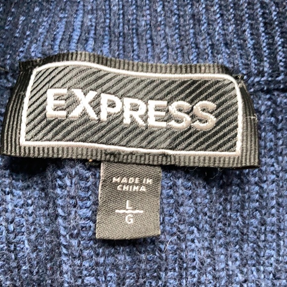 Express 1/4 Zip Ribbed Sweater - Picture 4 of 5